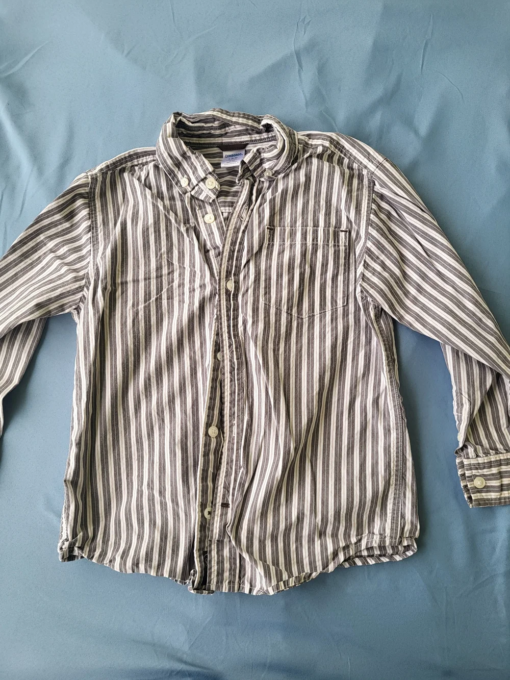 Vintage Gymboree Boys Striped Button-Down Shirt – Size S (5-6) 100% Cotton